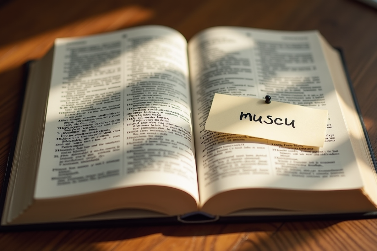 Dictionnaire français ouvert avec notes sur muscu et muscul