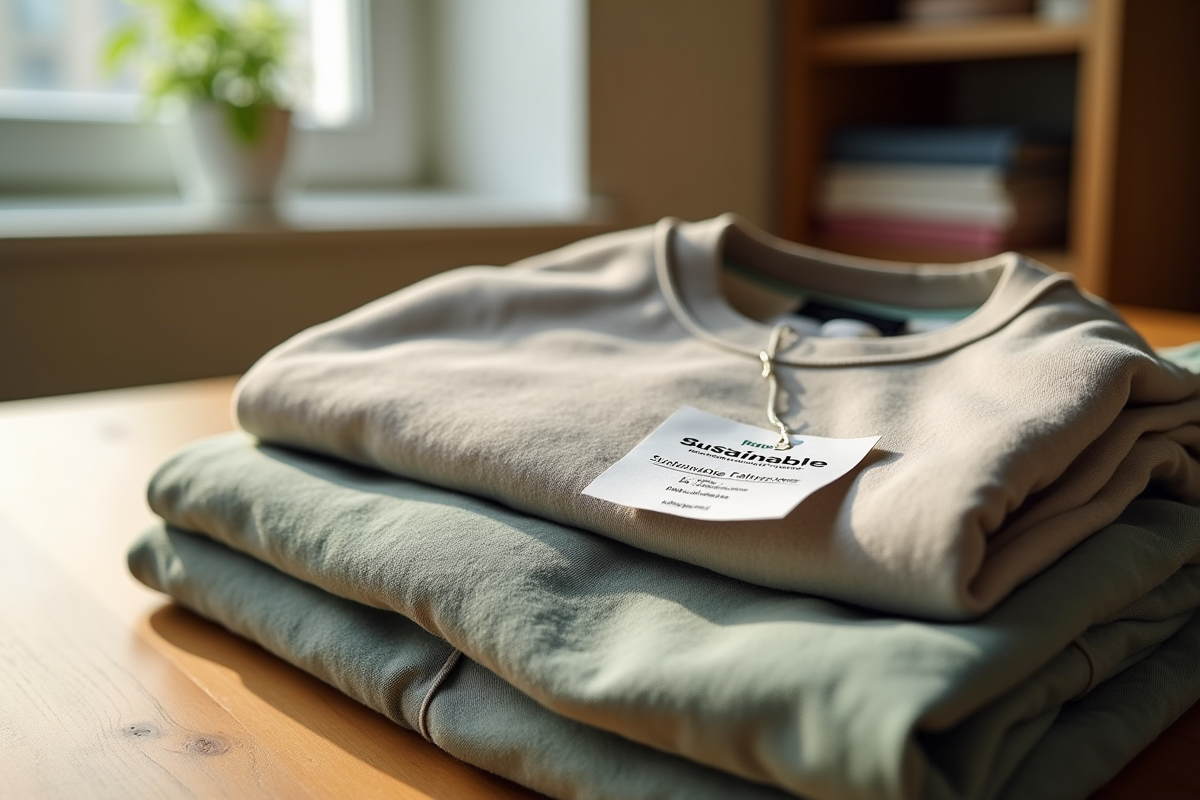 Zoom sur étiquettes vêtements Asos tissus durables