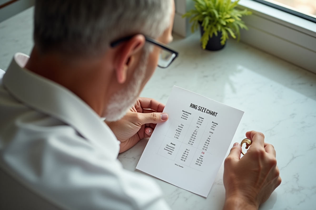 Homme vérifiant la taille d